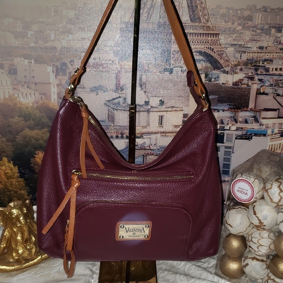 Valentina Handbags - Valentina Pebbled Leather Shoulderbag
